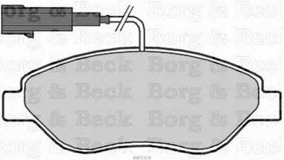 BORG & BECK bbp2318 -  Комплект тормозных колодок, дисковый тормоз